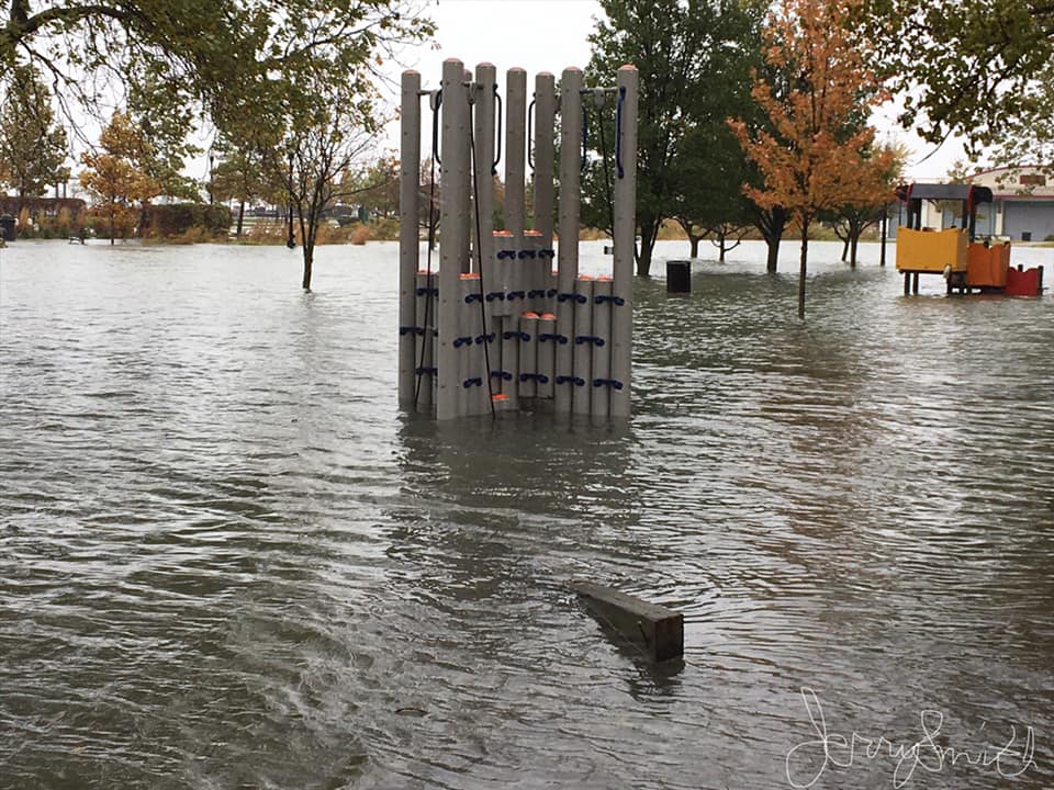 Lake Michigan at Near-Record High Water Levels